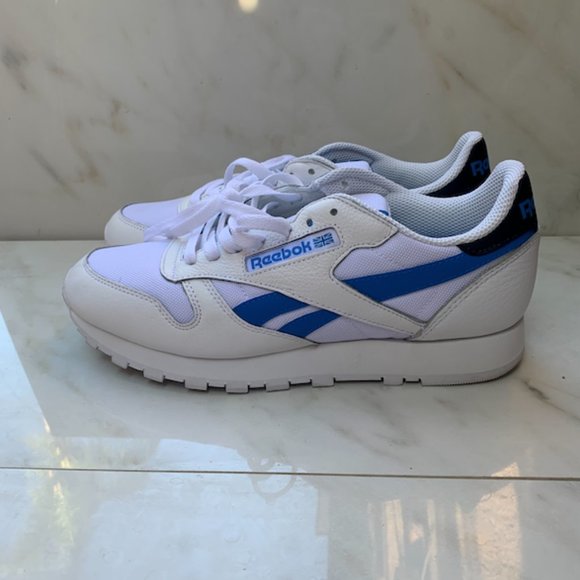 $75 Reebok unisex-adult CLASSIC LEATHER vector Navy/Horizon Blue/White 9 M US - Picture 5 of 7